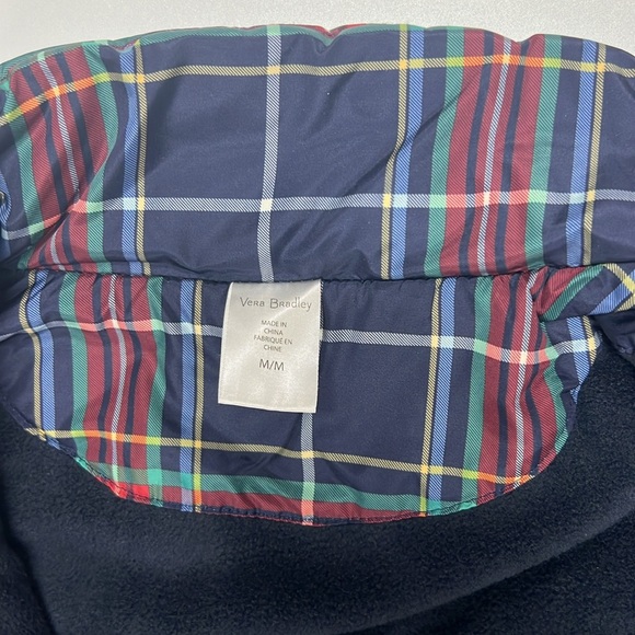 Vera Bradley Plaid Puffer Vest Size Medium - Picture 3 of 5